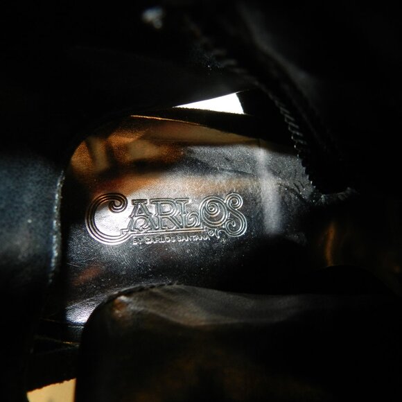 Carlos Santana womens fringed open toe ankle boots with side zipper, like new - Picture 5 of 7